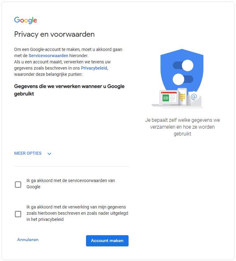 google account 06 privacy en voorwaarden